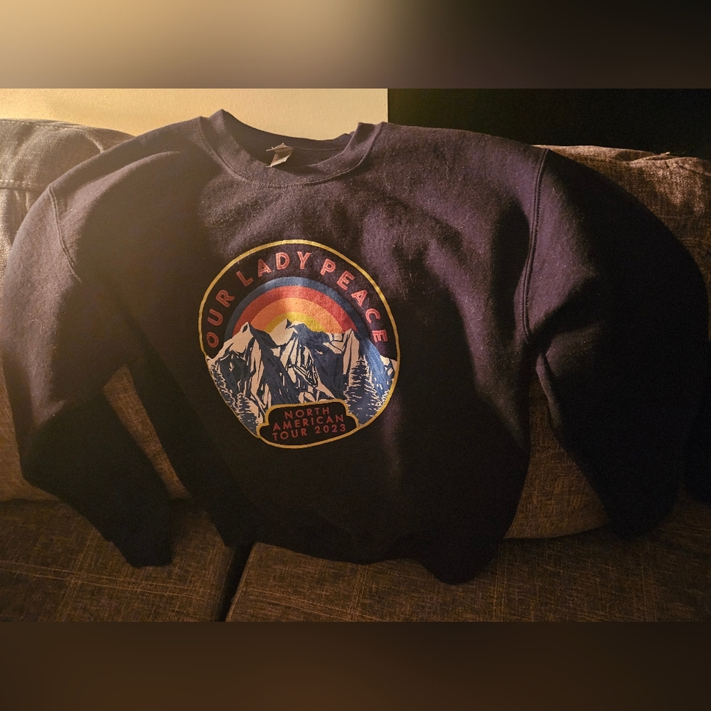 Our Lady Peace 2023 North American Tour Sweatshirt. Black. Medium. 19ptp